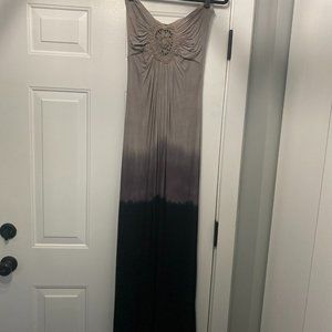 Sky Tie Dyed Dress (Black/Gray Colorblock)